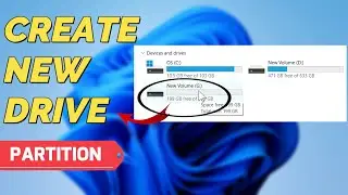 How to Create New Partition in Windows 10/11 | Create New Disk Partition | New Drive Kaise Banaye