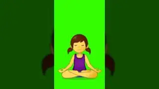 Yoga girl  green screen no copyright 