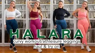 Curvy Workout/Athleisure Halara Leggings Haul & Try-On [+20% OFF with code Merideth20]