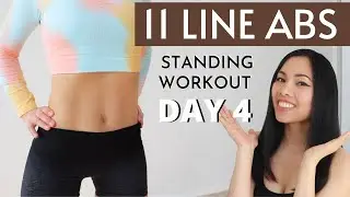 II LINE ABS STANDING WORKOUT IN 14 DAYS, intense standing abs + low impact cardio. Day 4/12