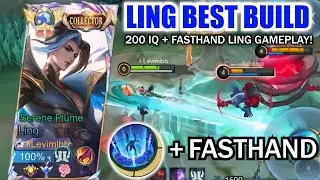 LING FASTHAND + 200 IQ GAMEPLAY WITH BEST BUILD & EMBLEM 2024 (MUST TRY)!! - MLBB