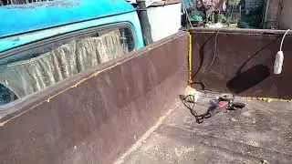 GAZ-53D body repair and installation of extension sides: the working process