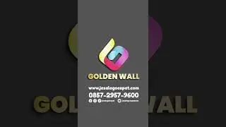 Logo Toko Golden Wall Wallpaper Stiker dan Custom Brebes - Jasalogocepat #jasalogo