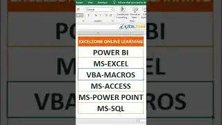 EXCELZONE Online Learning : EXCEL, VBA, ACCESS, POWER BI & SQL