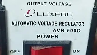 стабилизатор  LUXEON AVR-500D на экранчике выдает  ( H )