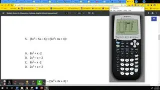 Using TI-84 to simplify polynomials on the Algebra 1 STAAR Test