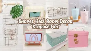Shopee Haul Room Decor Aesthetic | Haul Storage Box | Tempat tisu unik, box makeup 💄💅