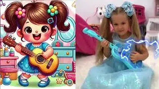 Diana and Roma and Baby tricks I funny memes drawing