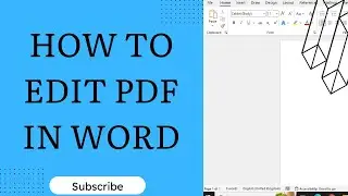 How To Edit PDF In Word