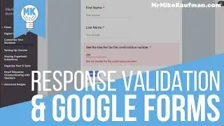 Face to Face Feedback with Google Forms Response Validation