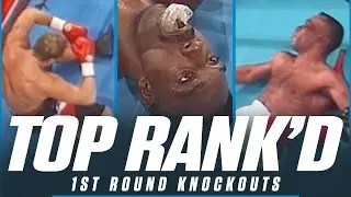 15 Greatest 1st Rd Knockouts in Boxing History with Mike Tyson, Marvin Hagler & More | Top Rank'd