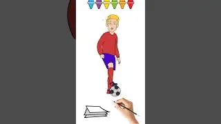 Как Нарисовать Футболиста #shorts #какнарисовать #Футболиста #рисование #рисовать  #speedpaint