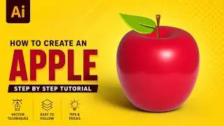 Create an Apple using 3D Effects in Illustrator | English Sub | हिंदी / اردو