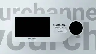 Minimal Clean Animated Youtube End Screen | Free to Use | No copyright | Download Link | Free Outro