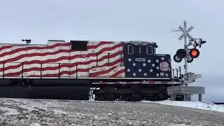 *Double Trouble GS E-Bell Fail* KCS Mixed Freight Train - IL Route 106, Roodhouse, IL