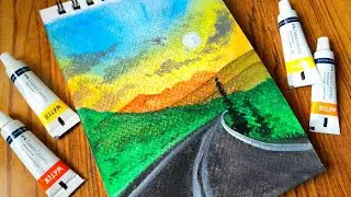 Easy Watercolor Painting scenery tutorial | #watercolorpainting | Artistcastle_by_sri