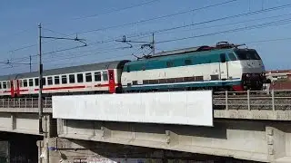 E444R + convoglio completo di UIC-Z livrea IC Sun sull'IC 1545 Milano C.le-Lecce - Montesilvano