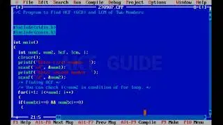 C Program to Find HCF (GCD) and LCM of Two Numbers//Loop (for, while, do-while) Examples//akt guide