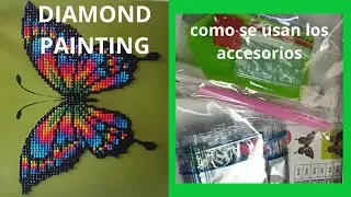 Cuadro de diamantes.diamond PAINTING.Te enseño como se hacen y usan los accesorios. #diamondpainting