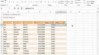 Adding a Calculated Column in Table using Excel 2013