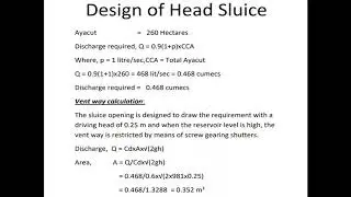 Design of Head sluice| AP Engineers Hub
