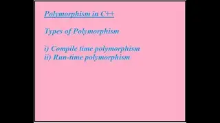 Polymorphism in c++