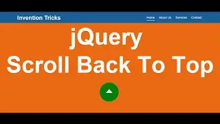 Web page Scroll Back to Top Button using jQuery | Click to scroll Back to Top