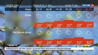 Прогноз погоды и конец эфира перед профилактикой (Россия-24, 18.07.2018)