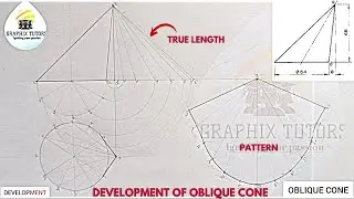 Development, pattern of an Oblique cone