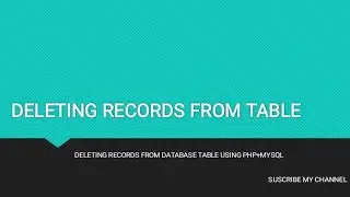 deleting records from database table