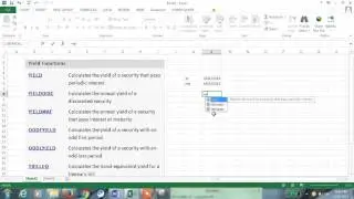 Excel 2013 Tutorial#113 Financial Yield Function in Excel