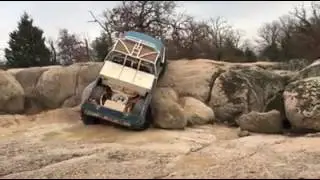 Feed truck with Ag tires working on the rocks!