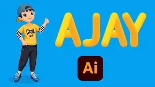 How to creat a Name logo in illustrator By #ajaygraphicdesigner