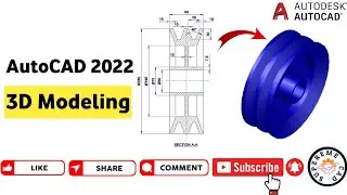 AutoCAD 2022 3D Modeling Practice Drawing | AutoCAD 3D Revolve Command Practice | AutoCAD 3D Revolve