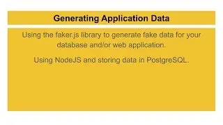 Generating fake data using Docker + PostgreSQL + NodeJS + faker.js