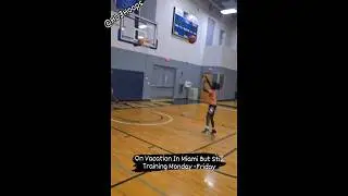 On vacation in Miami for a week but still getting this work in. #basketball #hardwork #viral #aau