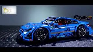 Mould King 13073 - C63 RC Tourenwagen Blau 2,4 Ghz - 1989 Klemmbausteine