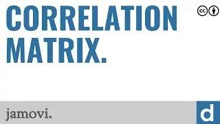 Correlation matrix — jamovi