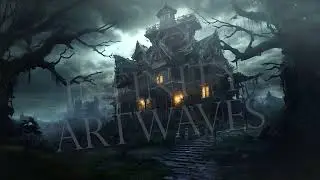Haunted House Animated Background Loop Video - Twitch Stream Vtuber broadcast  SAMPLE