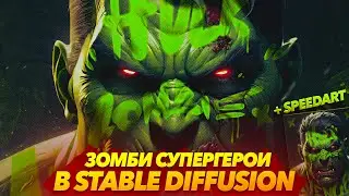MAX TWAIN - ЗОМБИ ХАЛК в STABLE DIFFUSION + SPEED ART | maxtwain