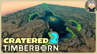 Crash landed in a crater filling with water - Cratered Too - Timberborn Gameplay - Part 1