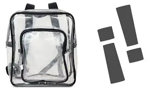Mochila Morral colegial transparente.