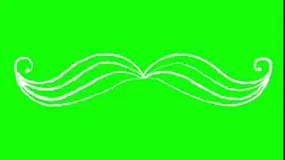 Animated moustache green screen effect