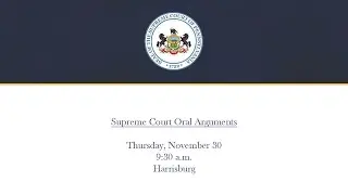 Oral Arguments - Thursday, November 30, 2023