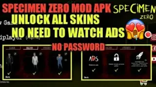 SPECIMEN ZERO APK MOD (PREMIUM) / UNLOCK ALL SKINS / NO ADS / ALL COUNTRY'S / NO PASSWORD 2021