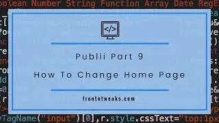 Publii Part 9 Change the Home Page