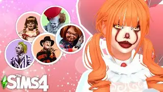 RECREATING ICONIC SPOOKY CHARACTERS IN THE SIMS 4!🎈