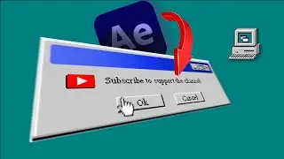 Subscribe Animation, Windows 98 style [After Effects]