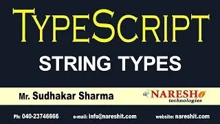 What are the String Types in Typescript - TypeScript Tutorial for Beginners | by Mr. Sudhakar Sharma