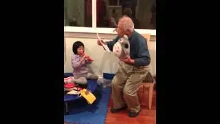 Dad singing with Liz